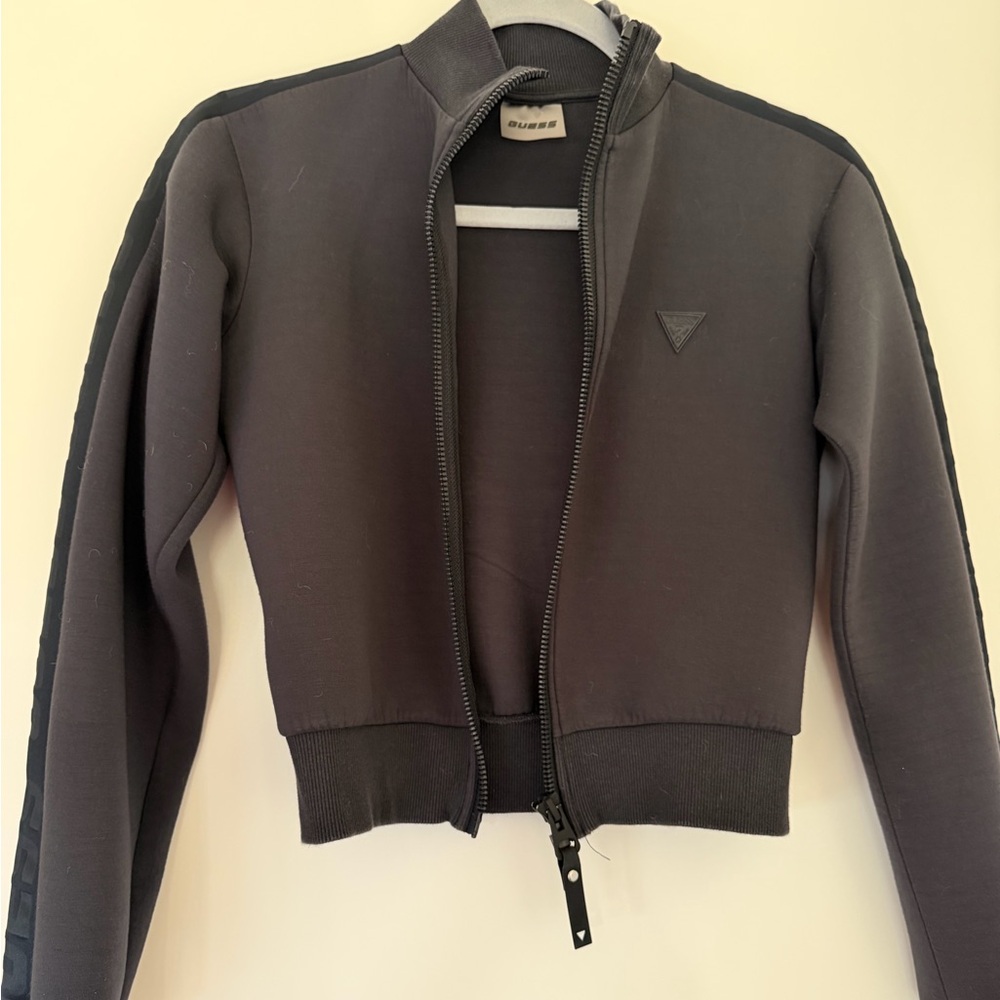 Guess Charcoal Zip-Up Jacket